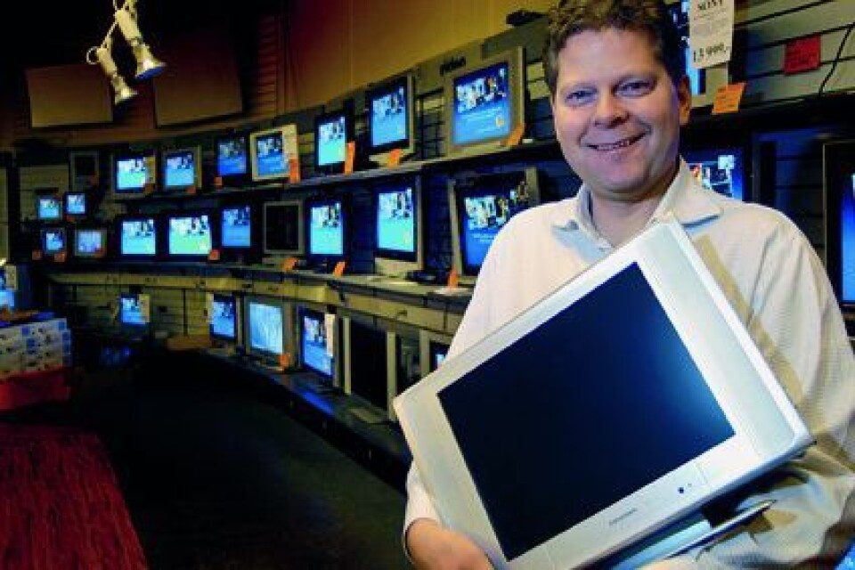 Flott med flatt hvis skjermen henges riktig