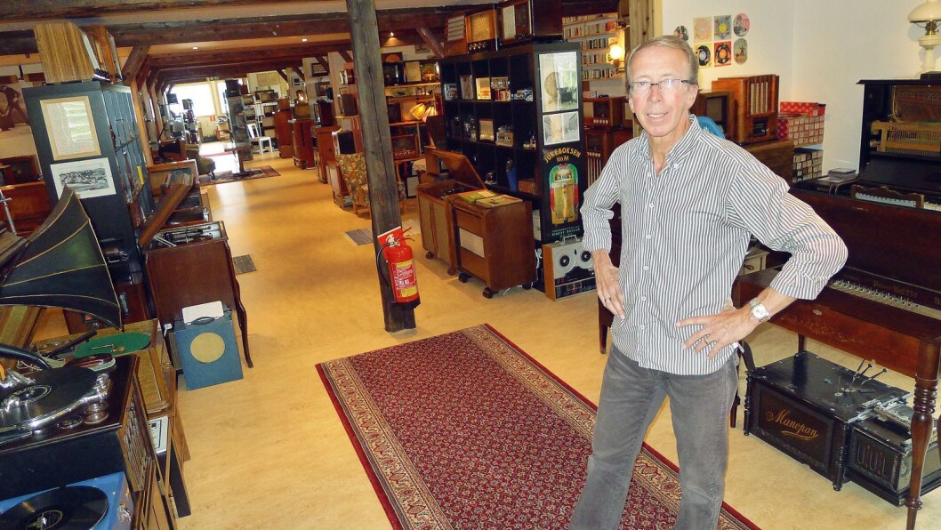 Norsk Radio og Fjernsynsmuseum i Sjøbygda ved Selbusjøen i Trøndelag er på 900 kvadratmeter. Her er Jan Erik Steen fotografert i 2011. Foto: Erik Andersen Norsk Radio og Fjernsynsmuseum i Sjøbygda ved Selbusjøen i Trøndelag er på 900 kvadratmeter. Her er Jan Erik Steen fotografert i 2011. Foto: Erik Andersen