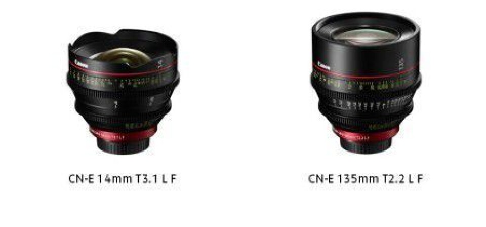 Canon EF Cinema vidvinkel og telefoto