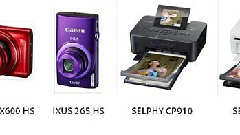 Canon PowerShot SX600 HS, IXUS 265 HS, SELPHY CP910 og SELPHY CP820