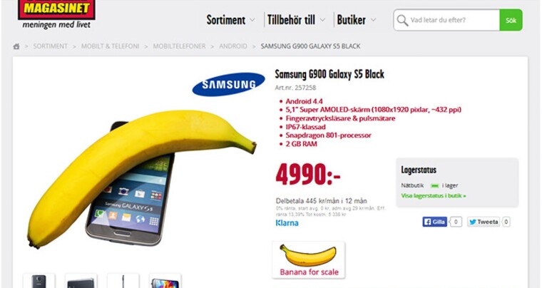 BANAN I NETTBUTIKKEN