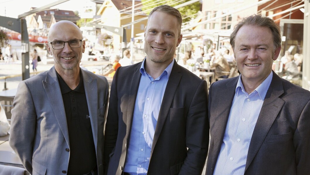 Ettermarkedssjef i Expert Norden Roger Tangen (f. h.), nordisk sjef for ettermarked og tjenester Juha-Mikko Saviluoto og nordisk ansvarlig for innkjøp og logistikk Per Øyvind Sørsveen i Expert. Foto: Stian Sønsteng Ettermarkedssjef i Expert Norden Roger Tangen (f. h.), nordisk sjef for ettermarked og tjenester Juha-Mikko Saviluoto og nordisk ansvarlig for innkjøp og logistikk Per Øyvind Sørsveen i Expert. Foto: Stian Sønsteng