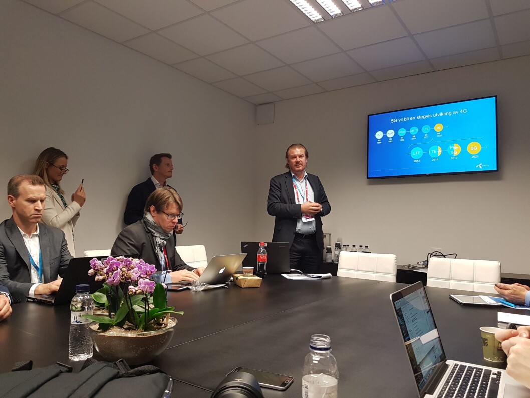 Teknologidirektør i Telenor Norge, Magnus Zetterberg, lover at selskapet skal bli først med 5G i Norge. Foto: Marte Ottemo. Teknologidirektør i Telenor Norge, Magnus Zetterberg, lover at selskapet skal bli først med 5G i Norge. Foto: Marte Ottemo.