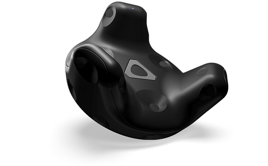 Denne lille saken er Vive Tracker, som kan festet til nesten hva som helst og virtualisere det. Foto: HTC. Denne lille saken er Vive Tracker, som kan festet til nesten hva som helst og virtualisere det. Foto: HTC.