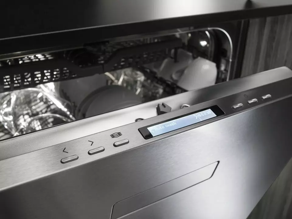 Det nye betjeningspanelet på Asko oppvaskmaskiner.