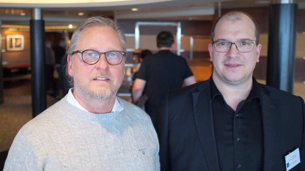 Håkon Johansson (t. v.) og Seppo Taskanen fra Reclaimit demonstrerte sitt servicesystem på Vårkonferansen. Foto: Jan Røsholm Håkon Johansson (t. v.) og Seppo Taskanen fra Reclaimit demonstrerte sitt servicesystem på Vårkonferansen. Foto: Jan Røsholm