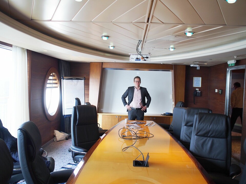 Advokat Kyrre Kielland hadde et eget møterom på båten, hvor deltakerne på Vårkonferansen kunne få hjelp til spesifikke problemstillinger. Et populært tiltak.