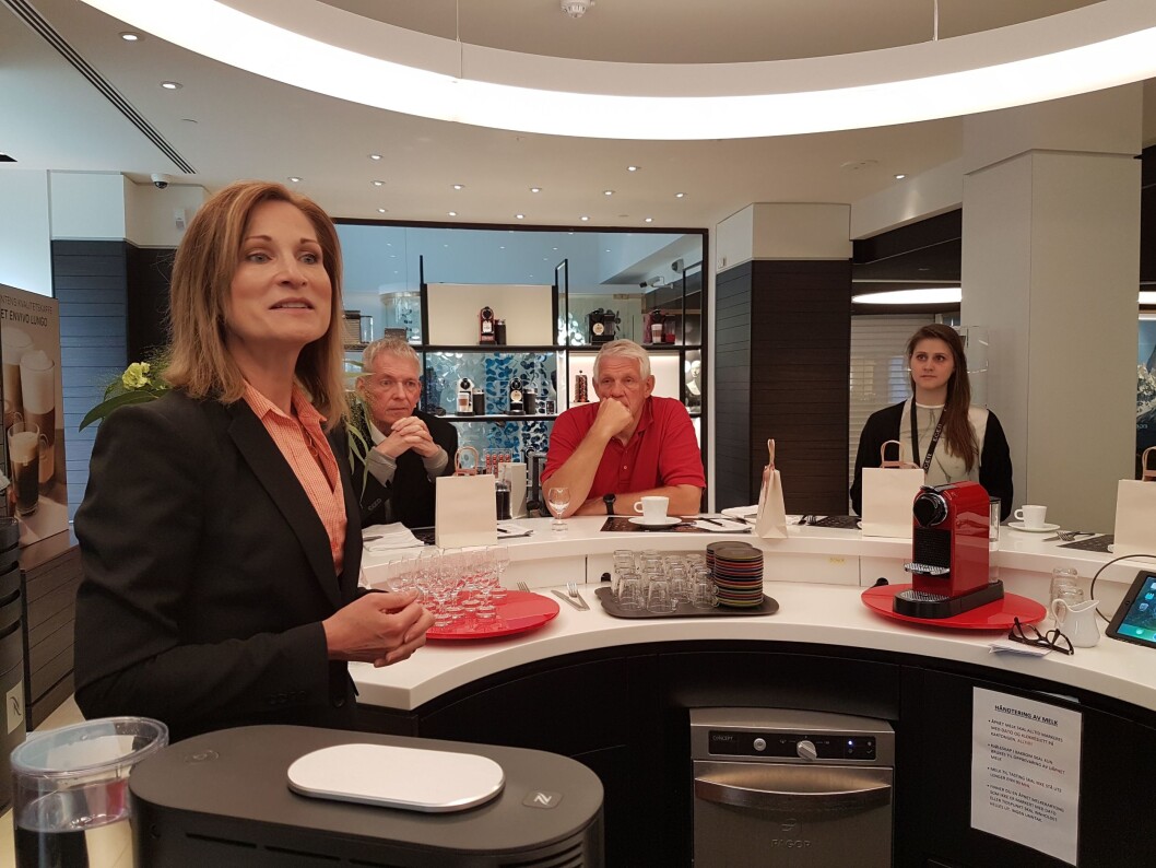 Den nye Nespresso Norge-sjefen er opptatt av at kaffen skal spille hovedrollen. Foto: Marte Ottemo Den nye Nespresso Norge-sjefen er opptatt av at kaffen skal spille hovedrollen. Foto: Marte Ottemo