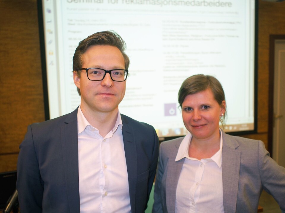 Kyrre Kielland fra advokatselskapet Ræder og Stine Sørensen fra Forbrukerrådet er faste foredragsholdere. Foto: Jan Røsholm