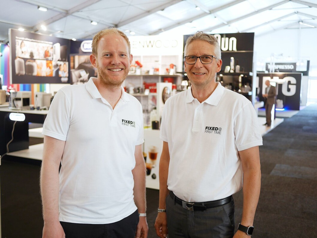 Andre Haug Omdal (t. v.) er nordisk ettermarkedssjef, mens Lorentz Jacobsen er nordisk tjeneste- og ettermarkedsdirektør.. Andre Haug Omdal (t. v.) er nordisk ettermarkedssjef, mens Lorentz Jacobsen er nordisk tjeneste- og ettermarkedsdirektør..