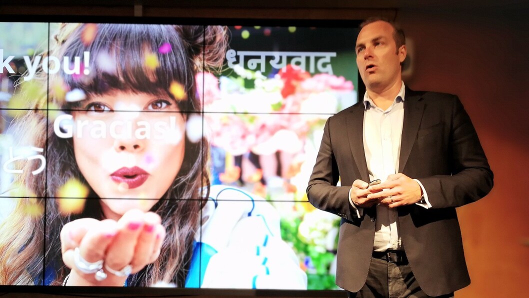 Norden-sjef i HMD Global, Ossi Korpela, presenterte den nye Nokia 8 på en pressekonferanse i Helsinki. Foto: Marte Ottemo Norden-sjef i HMD Global, Ossi Korpela, presenterte den nye Nokia 8 på en pressekonferanse i Helsinki. Foto: Marte Ottemo