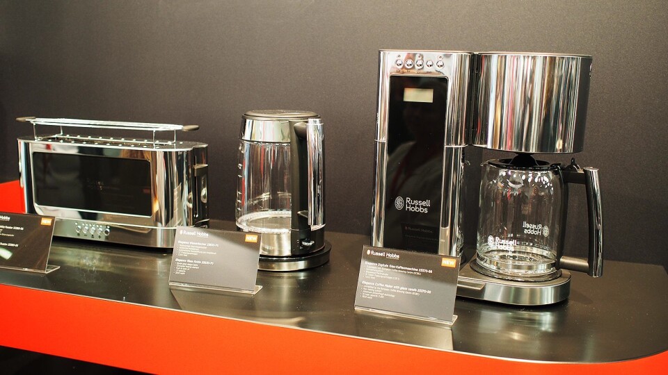Elegance-serien til Russell & Hobbs består av kaffetrakter, brødrister og vannkoker.