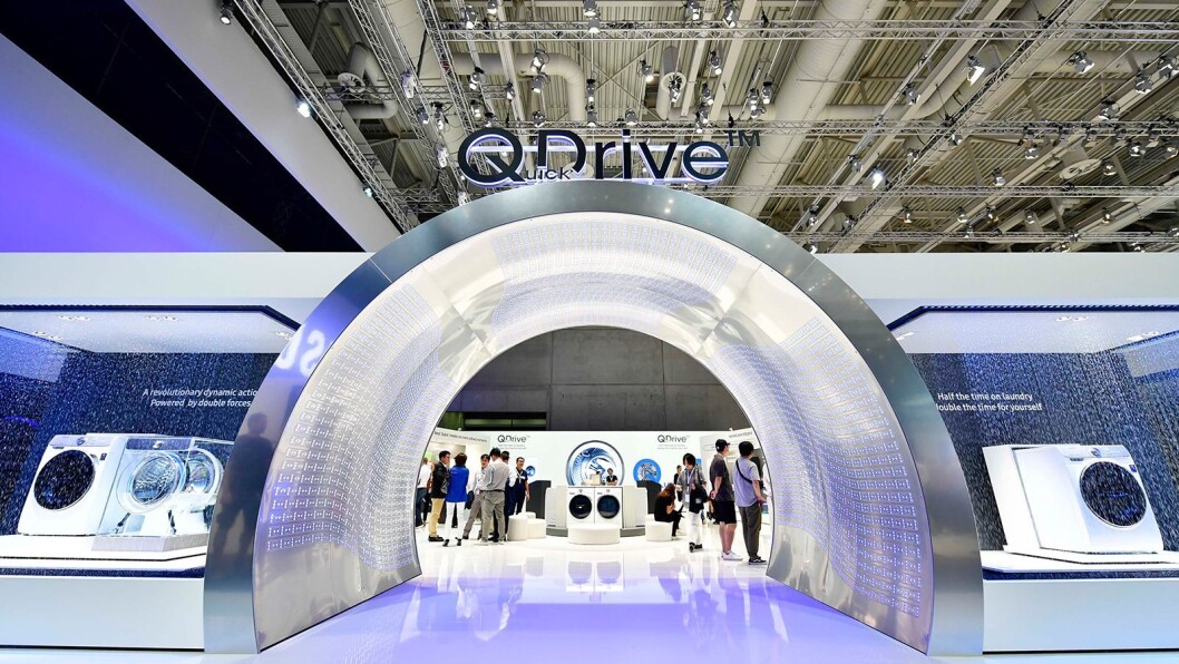 Ingen tvil om at Samsung la vekt på sine vaskemaskiner med Quick Drive på IFA. Foto: Samsung Ingen tvil om at Samsung la vekt på sine vaskemaskiner med Quick Drive på IFA. Foto: Samsung
