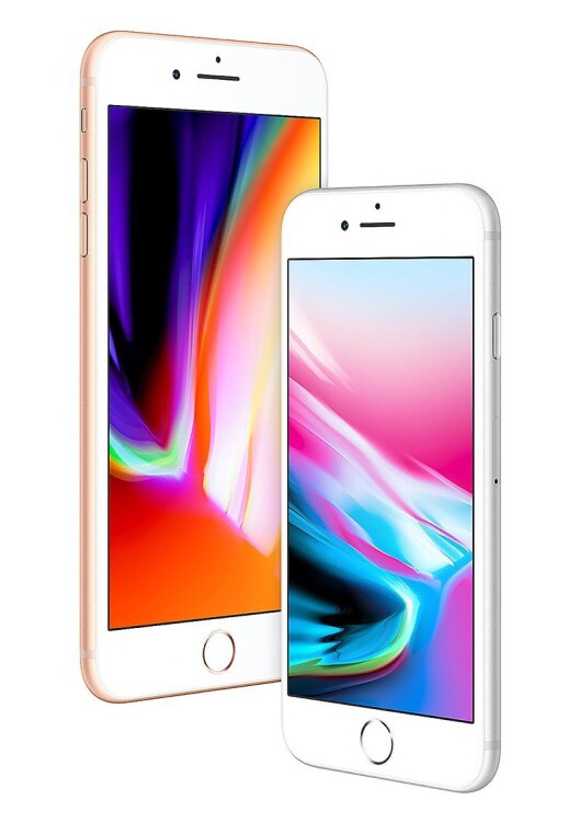 Apple iPhone 8 og 8 Plus. Foto: Apple. Apple iPhone 8 og 8 Plus. Foto: Apple.