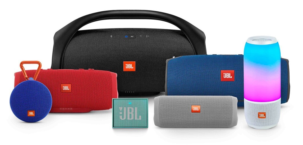 JBLs familie smartaudio-produkter. Foto: JBL. JBLs familie smartaudio-produkter. Foto: JBL.