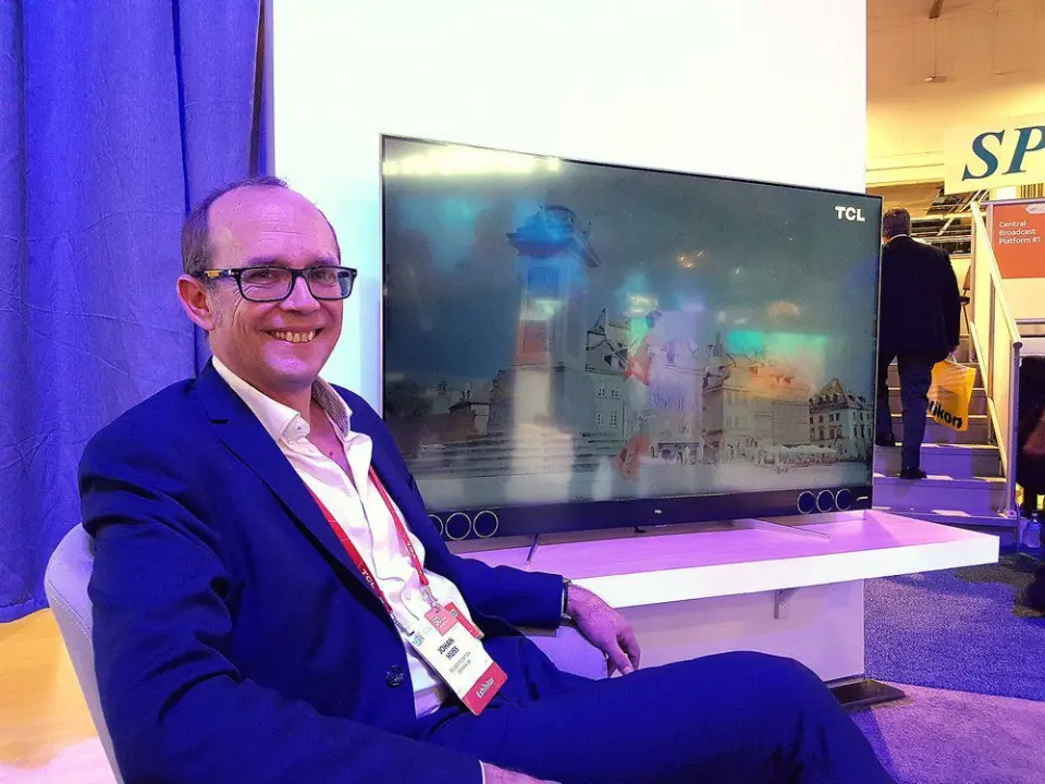 Johan Huss, TCLs salgssjef for Norden, Storbritannia og Baltikum, fotografert under årets IFA-messe i Berlin. Foto: Marte Ottemo Johan Huss, TCLs salgssjef for Norden, Storbritannia og Baltikum, fotografert under årets IFA-messe i Berlin. Foto: Marte Ottemo
