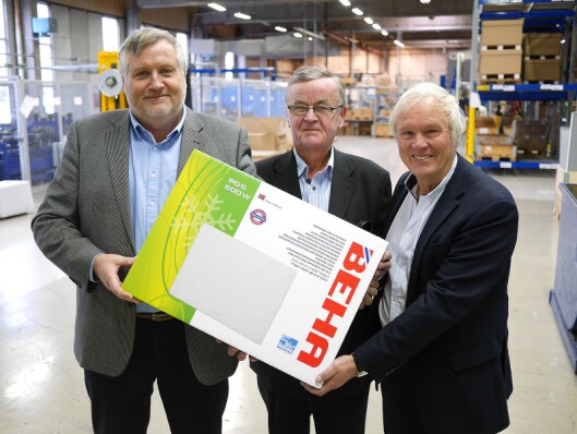 Salgssjef Terje Lind (t. h.) i Beha, sammen med daglig leder Kjell Sletsjøe (f. v.) og styreleder Hans Petter Schanke. Foto: Stian Sønsteng. Salgssjef Terje Lind (t. h.) i Beha, sammen med daglig leder Kjell Sletsjøe (f. v.) og styreleder Hans Petter Schanke. Foto: Stian Sønsteng.