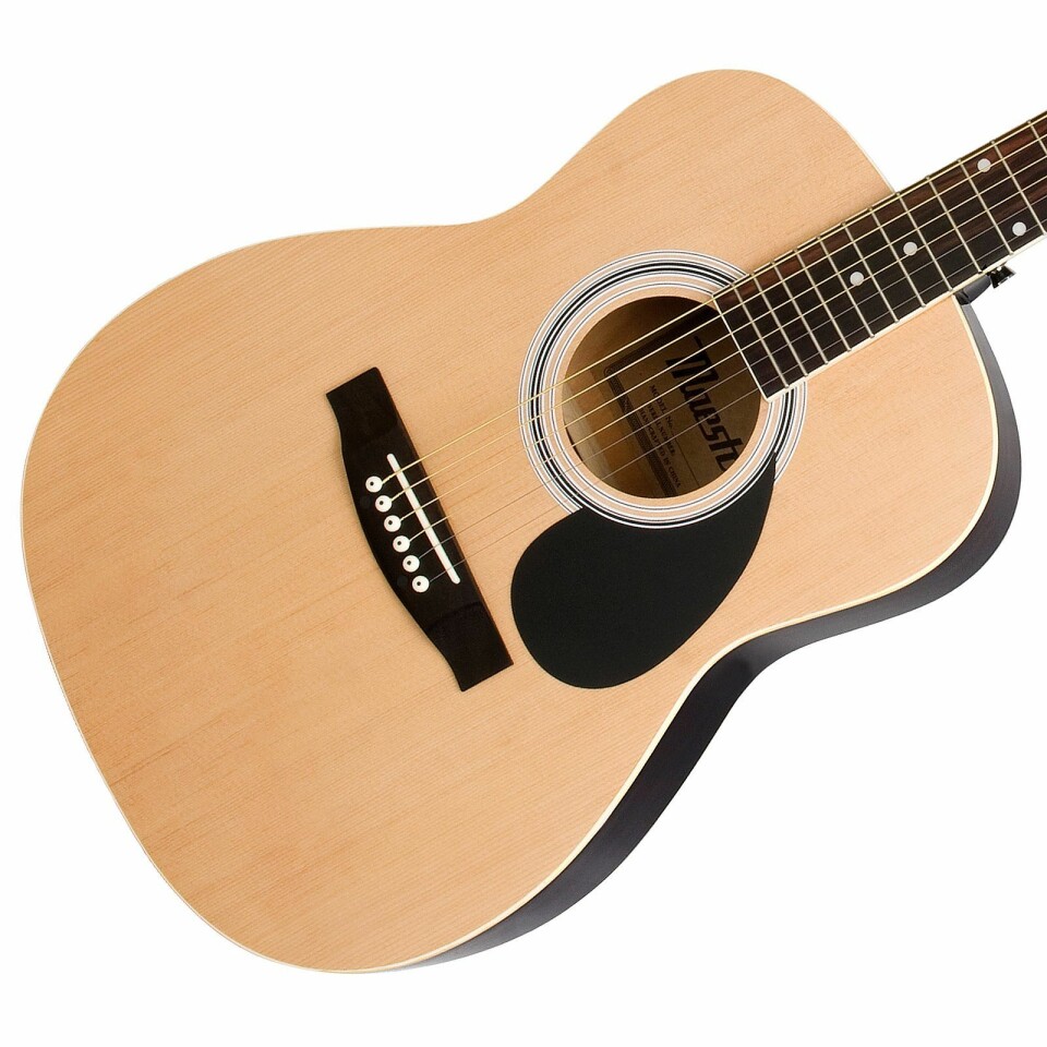 Mastro by Gibson akustisk gitar i full størrelse i naturfarge. Pris: 1.500,- Foto: Gibson