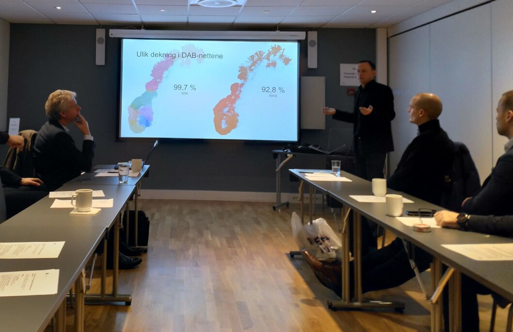 Kommunikasjonssjef marked i Digitalradio Norge, Jarle Ruud, la fram nye tall for radiolyttingen. Foto: Marte Ottemo. Kommunikasjonssjef marked i Digitalradio Norge, Jarle Ruud, la fram nye tall for radiolyttingen. Foto: Marte Ottemo.