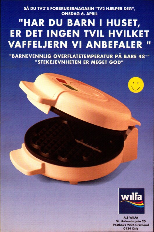 Denne annonsen rykket Wilfa inn i fagbladet Elektronikkbransjen nr. 4/1994. Denne annonsen rykket Wilfa inn i fagbladet Elektronikkbransjen nr. 4/1994.
