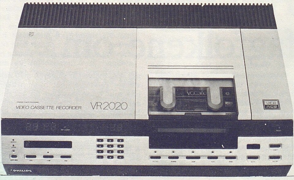 TV-kassettopptakeren Philips VR 2020. Bilde fra Radiobransjen nr. 7/1979.