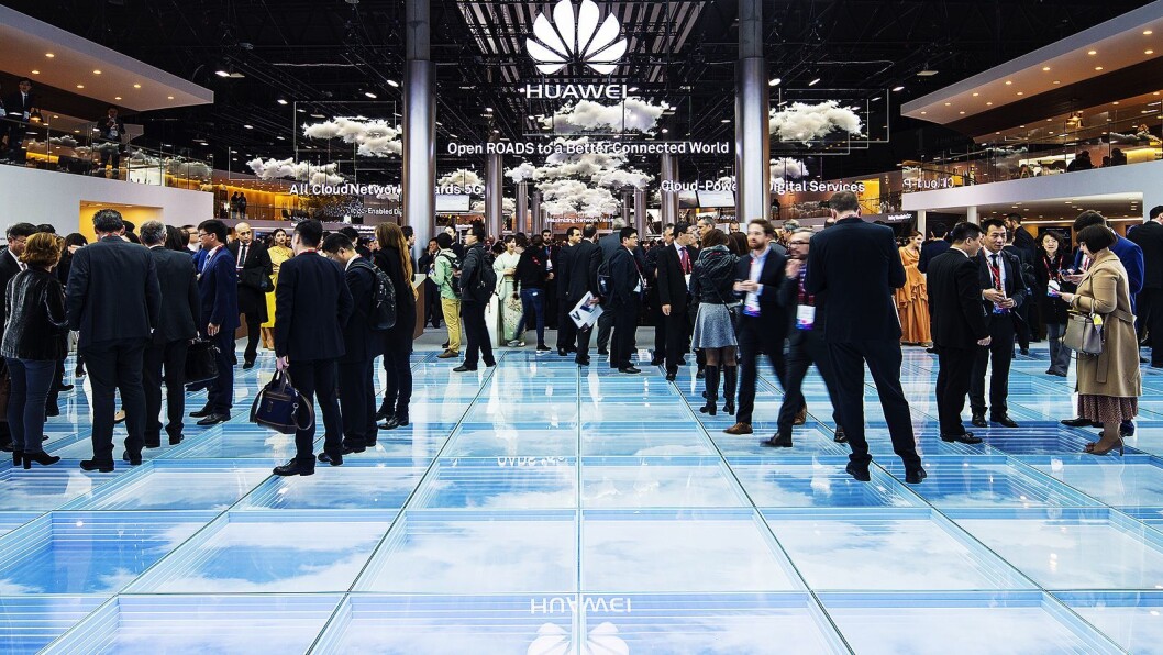 Huawei var tungt til stede under årets MWC-messe, og hadde hele tre ulike utstillinger. Her fra infrastruktur-delen av messen. Foto: Huawei Huawei var tungt til stede under årets MWC-messe, og hadde hele tre ulike utstillinger. Her fra infrastruktur-delen av messen. Foto: Huawei