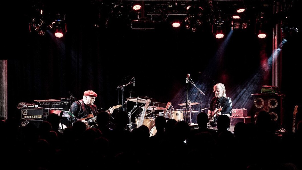 Knut Reiersrud (t. v.) og Eivind Aarset spilte sammen på Larvik gitarfestival. Foto: Tommy Rasmussen Knut Reiersrud (t. v.) og Eivind Aarset spilte sammen på Larvik gitarfestival. Foto: Tommy Rasmussen