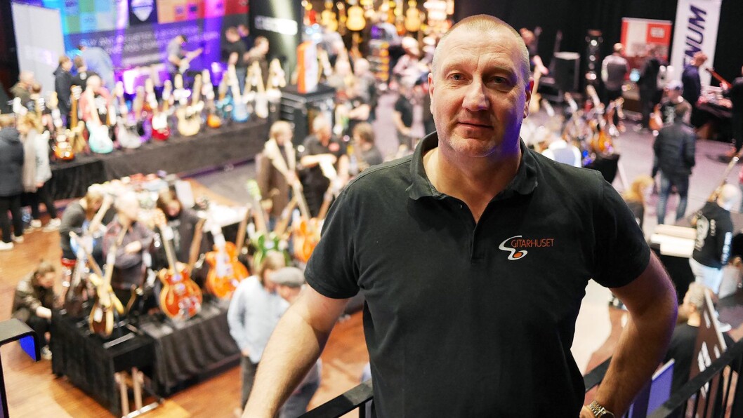 Magne Iversen i Gitarhuset og 4Sound skulle arrangert salgsmessen under Larvik gitarfestival sammen med 30 medarbeidere og 20 leverandører. Her er han fotografert på festivalen i 2018. Foto: Stian Sønsteng Magne Iversen i Gitarhuset og 4Sound skulle arrangert salgsmessen under Larvik gitarfestival sammen med 30 medarbeidere og 20 leverandører. Her er han fotografert på festivalen i 2018. Foto: Stian Sønsteng
