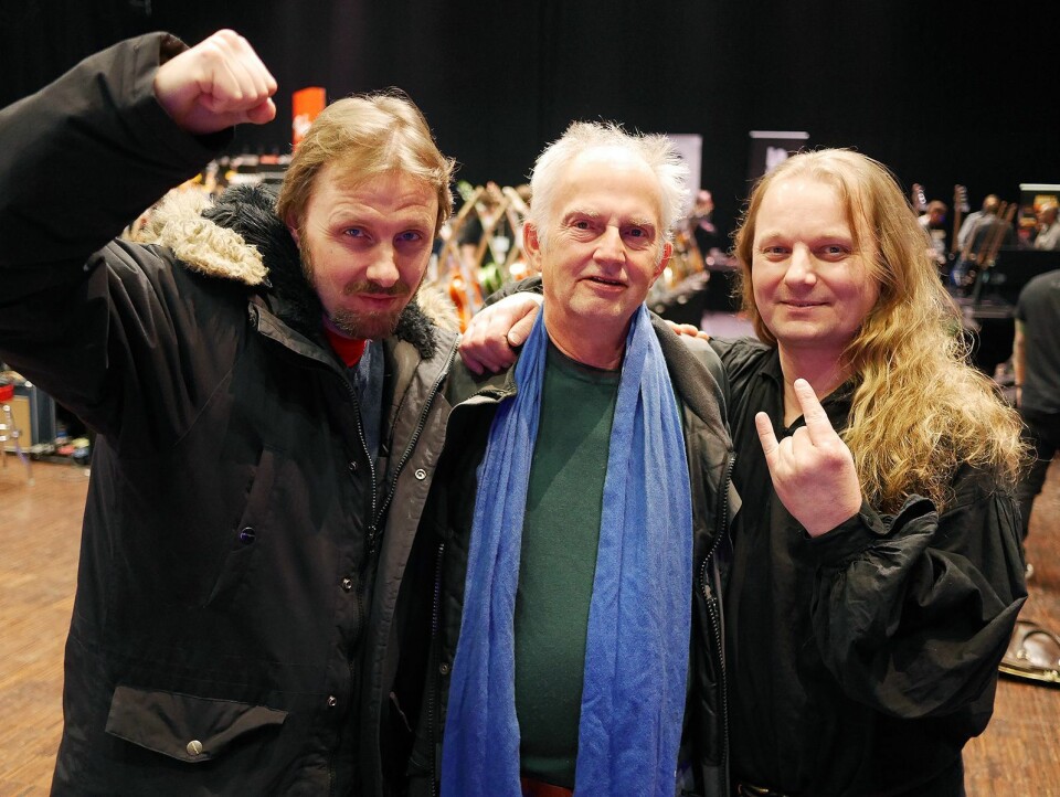 Fra venstre Eivind Staxrud (Raga Rockers, Easy Riders og Los Plantronics), Jan Sverre Braathen (Salt & Pepper Band) og Lars Levin (Green House og Rebel Fuel). Foto: Stian Sønsteng.