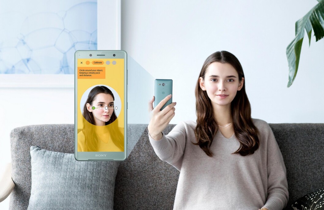Nå kan du også 3D-skanne deg selv via frontkameraet på XZ2 og XZ2 Compact. Foto: Sony. Nå kan du også 3D-skanne deg selv via frontkameraet på XZ2 og XZ2 Compact. Foto: Sony.