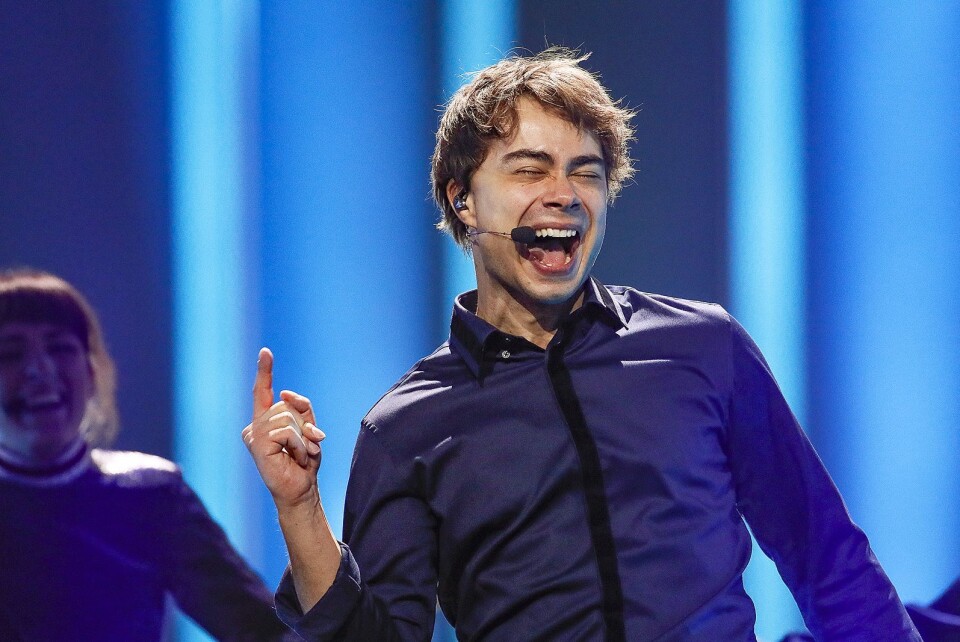 Under Eurovision Song Contest 2018 brukte Alexander Rybak en trådløs mikrofon fra Sennheiser. Foto: Andres Putting/European Broadcasting Union