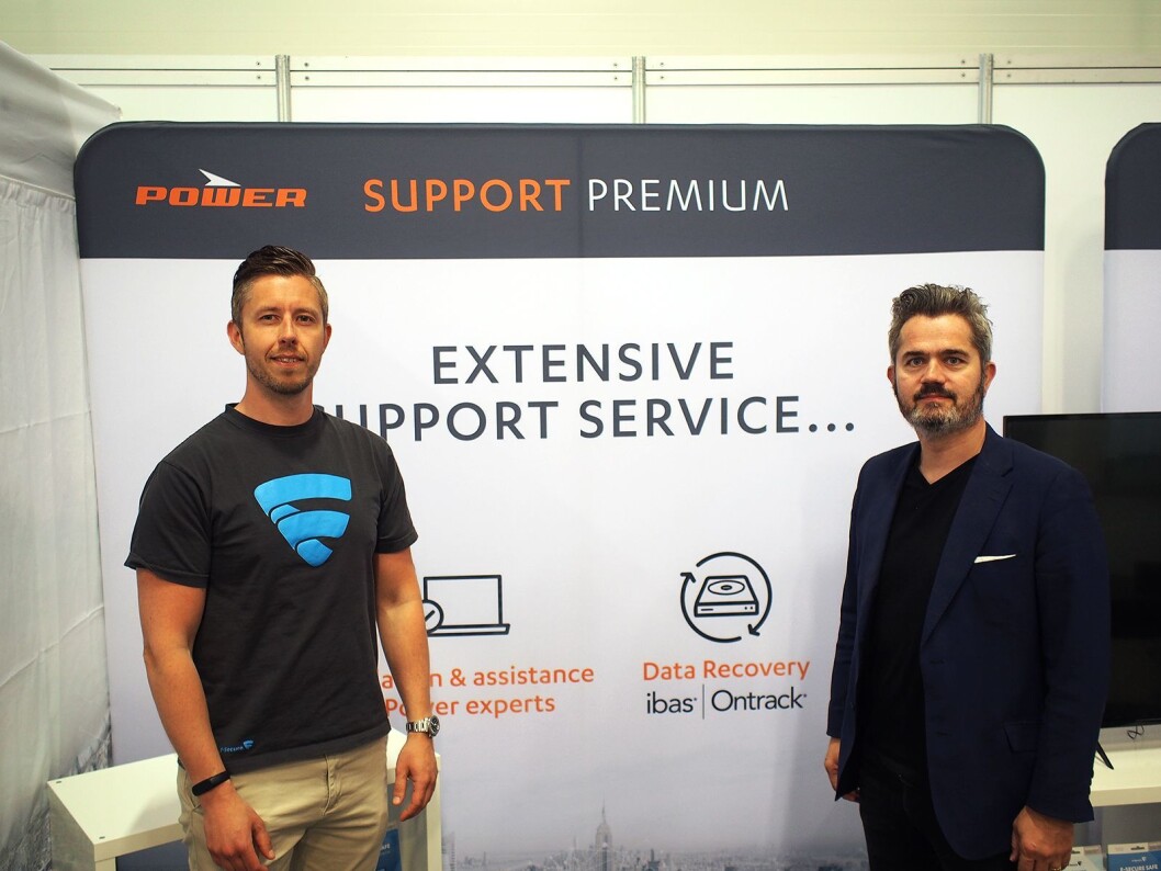 Petter Strande (t. v.) i F-Secure og Lars Løfsgaard i Ibas har inngått samarbeid for å øke datasikkerheten til Powers kunder. Foto: Jan Røsholm Petter Strande (t. v.) i F-Secure og Lars Løfsgaard i Ibas har inngått samarbeid for å øke datasikkerheten til Powers kunder. Foto: Jan Røsholm