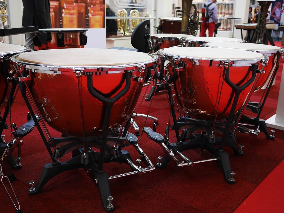 Adams Musical Instrument er store på pauker. Foto: Stian Sønsteng.