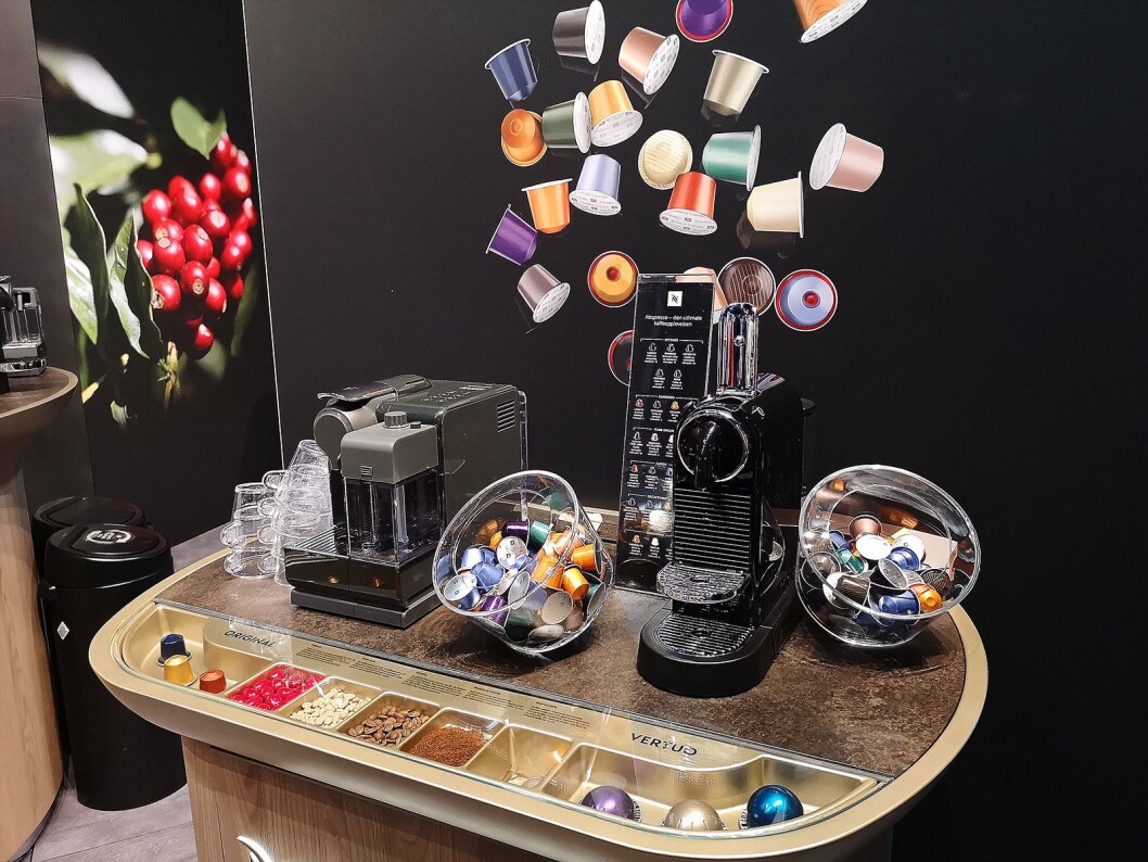 Nespresso viste både fram det nye Vertuo-systemet og de klassiske kapselmaskinene på Elkjøp Campus. Foto: Marte Ottemo. Nespresso viste både fram det nye Vertuo-systemet og de klassiske kapselmaskinene på Elkjøp Campus. Foto: Marte Ottemo.