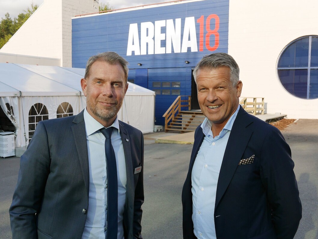 Christer Byfors (t. v.) og Erik Mikalsen leder henholdsvis den nordiske organisasjonen Imaging Technologies and Communications Group (ITCG) og Canon Norge. Her er de på selskapets arrangement Arena 18 på Holmlia. Foto: Stian Sønsteng Christer Byfors (t. v.) og Erik Mikalsen leder henholdsvis den nordiske organisasjonen Imaging Technologies and Communications Group (ITCG) og Canon Norge. Her er de på selskapets arrangement Arena 18 på Holmlia. Foto: Stian Sønsteng