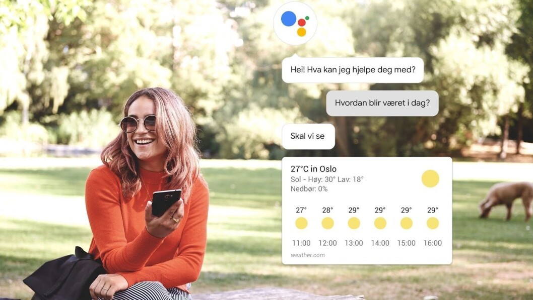 Fra og med i dag kan du snakke med Google på norsk. Foto: Google Fra og med i dag kan du snakke med Google på norsk. Foto: Google