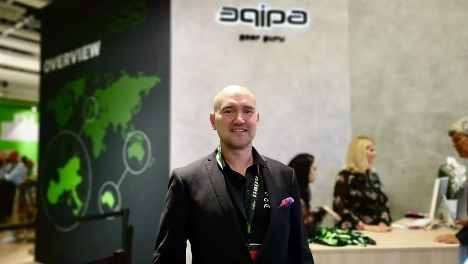 Johan Niininen, nordisk produktsjef i Pioneer & Onkyo, ser fram til å bli en del av Aqipa-familien. Foto: Marte Ottemo. Johan Niininen, nordisk produktsjef i Pioneer & Onkyo, ser fram til å bli en del av Aqipa-familien. Foto: Marte Ottemo.