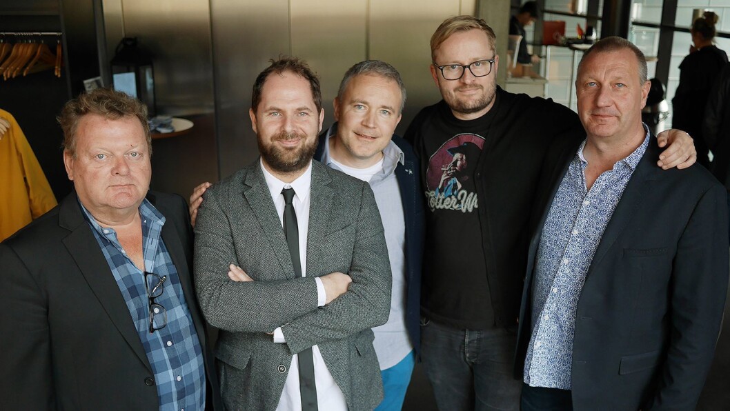 Det nye styret i Norsk Musikkbransjeråd består av f. v. Erik Østby (EM Nordic), Bjarte Jørgensen (Procom Music), Erik Sæther (Yamaha Music), Torstein Vik (Polysonic Norge) og Magne Iversen (Gitarhuset Alnabru). Steinar Eikum (EM Nordic) var ikke tilstede da bildet ble tatt. Foto: Stian Sønsteng Det nye styret i Norsk Musikkbransjeråd består av f. v. Erik Østby (EM Nordic), Bjarte Jørgensen (Procom Music), Erik Sæther (Yamaha Music), Torstein Vik (Polysonic Norge) og Magne Iversen (Gitarhuset Alnabru). Steinar Eikum (EM Nordic) var ikke tilstede da bildet ble tatt. Foto: Stian Sønsteng