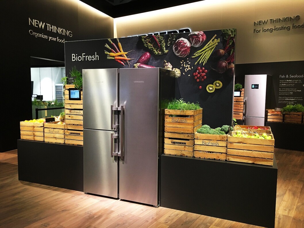 Liebherr hadde fokus på matsvinn og «New thinking» på årets IFA-messe. Foto: Liebherr Liebherr hadde fokus på matsvinn og «New thinking» på årets IFA-messe. Foto: Liebherr