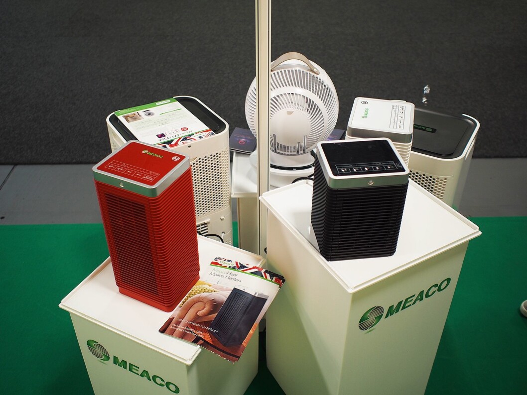 MeacoHeat varme, MeacFan vifte og MEacoCool portabel air condition. Alle sørger for riktig temperatur og et bedre inneklima. Foto: Jan Røsholm MeacoHeat varme, MeacFan vifte og MEacoCool portabel air condition. Alle sørger for riktig temperatur og et bedre inneklima. Foto: Jan Røsholm