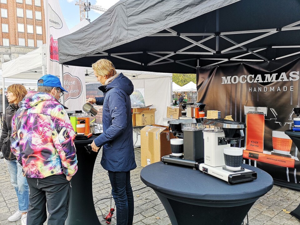 Moccamaster demonstrerte sine traktere for publikum. Foto: Marte Ottemo.