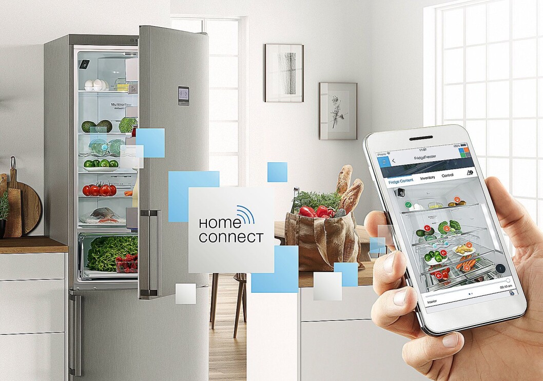 Med et smart kjøleskap og Home Connect-appen fra BSH vet kjøleskapet både hva slags frukt og grønt du har i kjøleskapet, og forteller deg hvor de bør oppbevares. Foto: BSH. Med et smart kjøleskap og Home Connect-appen fra BSH vet kjøleskapet både hva slags frukt og grønt du har i kjøleskapet, og forteller deg hvor de bør oppbevares. Foto: BSH.