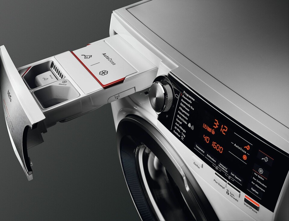 AEG Electrolux’ nye vaskemaskiner kommer med fire ulike kammer, og autodosering. Foto: AEG Electrolux.