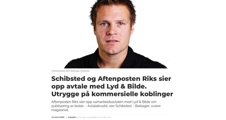 AFTENPOSTEN KUTTER UT LYD & BILDE