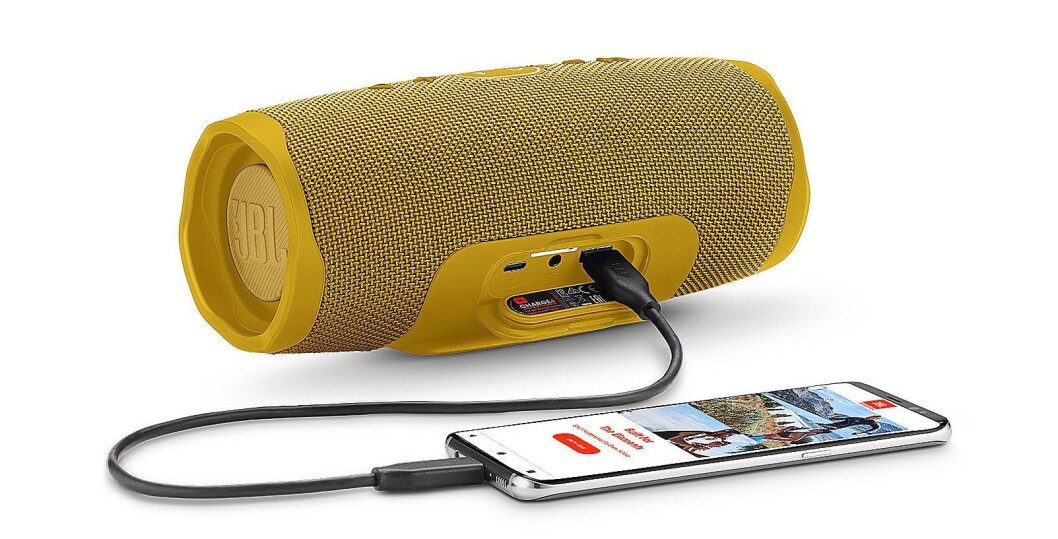 JBL Charge 4 er kåret til «Årets lydprodukt 2018/2019». Foto: JBL. JBL Charge 4 er kåret til «Årets lydprodukt 2018/2019». Foto: JBL.