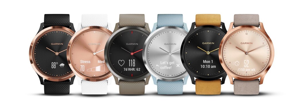 Garmin vivomove HR er en aktivitetsmåler som retter seg mot mote og livsstil. Foto: Garmin. Garmin vivomove HR er en aktivitetsmåler som retter seg mot mote og livsstil. Foto: Garmin.