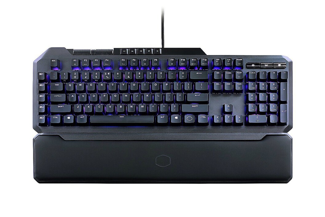 Cooler Master MK850 har analoge taster som ikke bare måler ett trykk, men hvor dypt du presser tangentene ned. Det gir fordeler i mange online-spill. Foto: Cooler Master. Cooler Master MK850 har analoge taster som ikke bare måler ett trykk, men hvor dypt du presser tangentene ned. Det gir fordeler i mange online-spill. Foto: Cooler Master.
