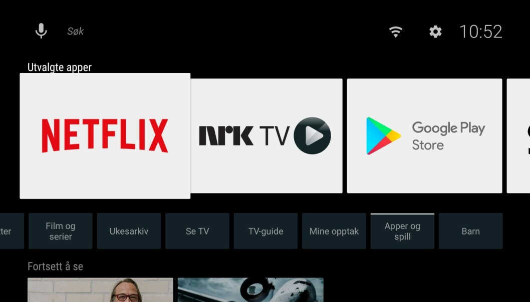 Netflix-appen ligger nå inne i Canal Digitals OnePlace-boks. Skjermdump: Canal Digital.