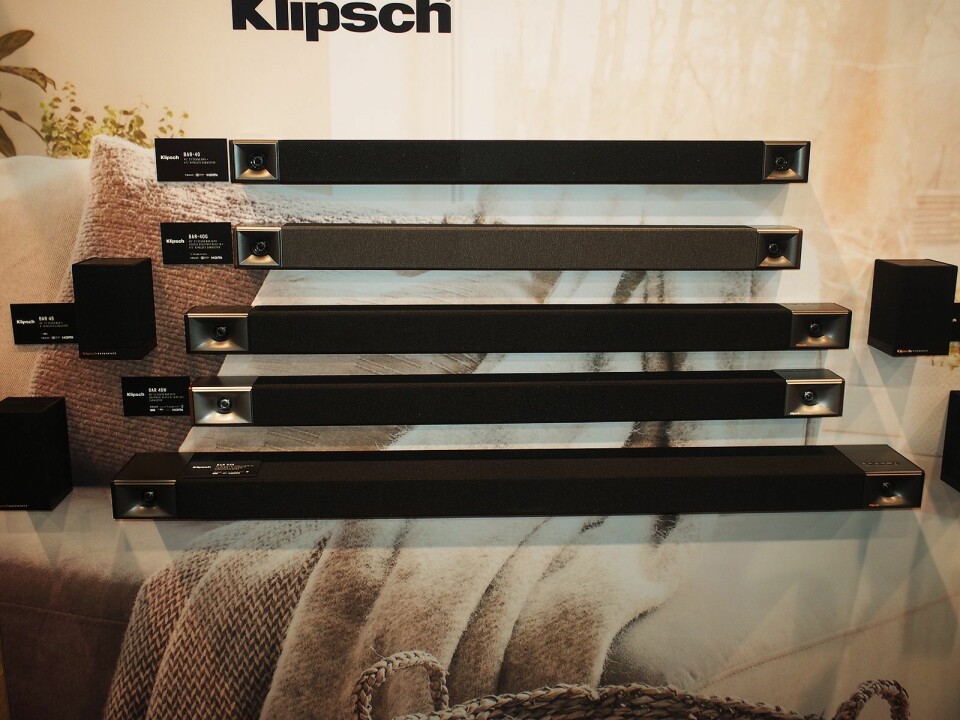 Klipsch lanserer en rekke nye lydplanker i mange ulike prisområder. Foto: Jan Røsholm.