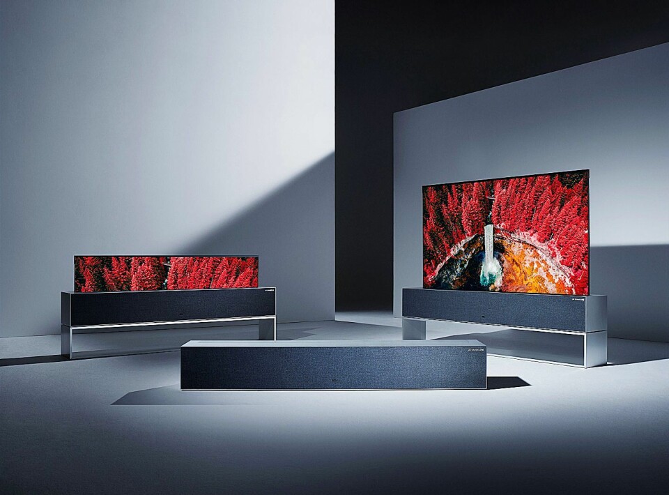LGs nyeste tilskudd til TV-verdenen er en rullbar 4K-TV på 65 tommer. Foto: LG